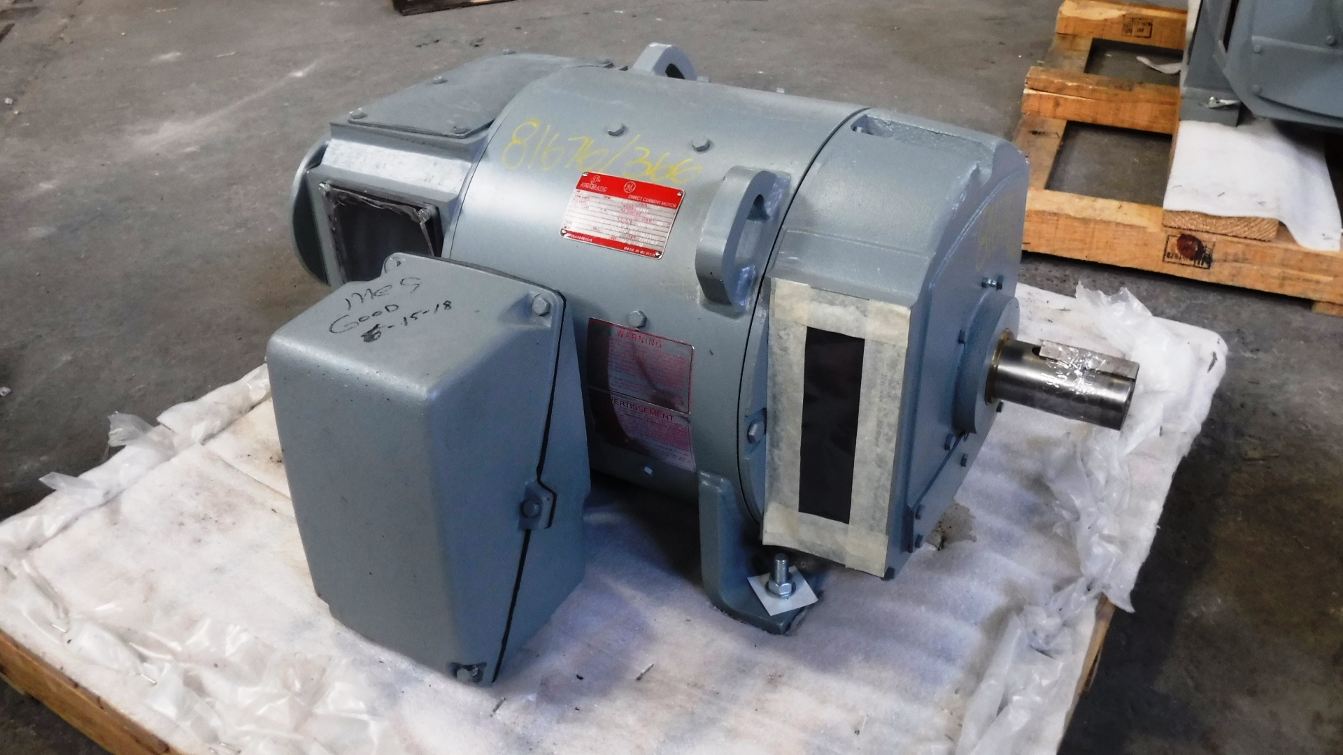 General Electric 15 HP 500/1500 RPM 366AT DC Motors 81676